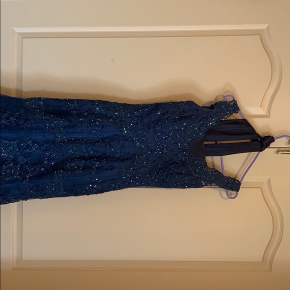 Jovani evening gown navy blue - Picture 2 of 7